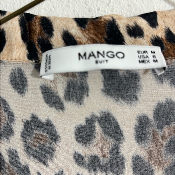 Mango Leopard Print Midi Dress Size Medium Excellent Condition - Picture 9 of 13